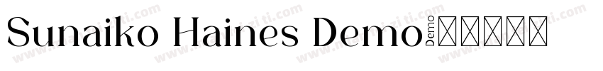 Sunaiko Haines Demo字体转换
